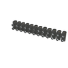Image de Barrette de connexion "domino" 12 entrées 16mm² noire 10 RE16-10N-10