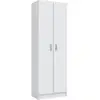 Image de Armoire Rangement Chaussure - Meuble D'entrée - 2 Portes Avec Étageres- L 59 X P37 X H 180 Cm -