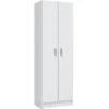 Image de Armoire rangement chaussures - meuble dentrée - 2 portes avec étagères- L59 x P37 x H180 cm - Basic