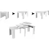 Image de 13casa F00530102001 Table De Cuisine Et De Salle À Manger Maison Forme Rectangulaire Table Extensible 6 Pieds