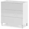 Image de Commode Amir 3 Tiroirs L80 X H80cm - Blanc