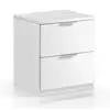 Image de Table De Chevet 2 Tiroirs Bois Blanc Ilona