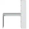 Image de Bureau adele avec étagère de rangement réversible intégrée l120cm x p53cm x h144cm - blanc