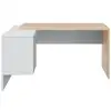 Image de Bureau d'angle jimi l145cm x p108cm - blanc et bois