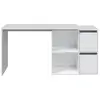 Image de Bureau d'angle modulable smart avec rangement l120cm - blanc