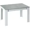 Image de Table à manger thea extensible l140-190cm - blanc et béton