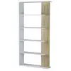 Image de Bibliothèque daphné 4 tablettes l90cm x h180cm - blanc et bois