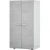 Image de Meuble D'entrée - Meuble A Chaussure - 2 Portes - Décor Effet Béton - L55 X P36 X H103 Cm - Star