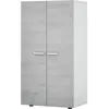 Image de Meuble dentrée - meuble à chaussures - 2 portes - décor effet béton - L55 x P36 x H103 cm - STAR