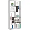 Image de Bibliothèque multipositions "kawa" - 7 cases de rangement - 180 x 80 x 25 cm - blanc