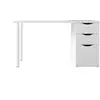 Image de Bureau rudy réversible avec caisson, 2 tiroirs et 1 porte l138 cm x p60cm - blanc
