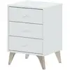 Image de Chevet scandinave zora 3 tiroirs l40cm x h56cm - blanc