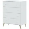 Image de Commode - Sweet - 4 Tiroirs - Blanc - 95 X 77.5 X 40 Cm
