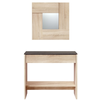 Image de Console d'entrée elvie avec tiroir et miroir - bois