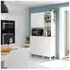 Image de Buffet de cuisine émile 5 portes et 1 tiroir l108 x h186cm - blanc / bois FOCUI9950A
