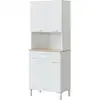 Image de Buffet de cuisine "kira" - 4 portes + tiroir - 186 x 72 x 40 cm - blanc 0F9940A
