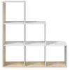 Image de Bibliothèque escalier jade avec 6 cubes l108cm x h110cm - blanc et bois