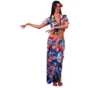 Image de Déguisement femme - OOFETE - Costume Adulte Femme Hawaienne - Taille unique - Bleu - 4 pièces