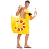 Image de Déguisement - EURO CARNAVALES - Canard de Bain Bretelles - Jaune - Adulte - M/L