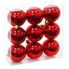 Image de Set de 9 boules de Noël rouges - 6cm