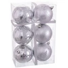 Image de Boules De Noël Argent Plastique Cerf 8 X 8 X 8 Cm (6 Unités)