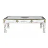 Image de Table basse - Giner y Colomer - Bois de manguier - Finition blanchie - Détails en bronze