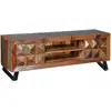 Image de Meuble Tv En Bois Recyclé Multicolore