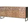 Image de Buffet En Bois De Manguier Et Bronze Brun Foncé