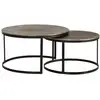 Image de Table basse plateau bronze et pieds métal doré