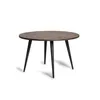 Image de Table à manger ronde - Giner y Colomer - Acacia massif - Pieds métal noir - 120 cm