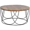 Image de Table Basse En Manguier Et Détails En Métal