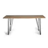 Image de Table À Manger En Bois D'acacia Naturel Et Pieds En Métal 10 Places