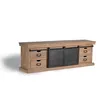 Image de Meuble TV - Giner y Colomer - Industriel - Bois de manguier - 170 cm - Noir