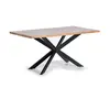 Image de Table À Manger En Bois D'acacia Naturel Et Pieds En Métal Noir