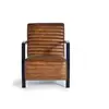 Image de Fauteuil En Cuir Marron Et Métal