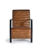 Image de Sessel - Bois Massif Naturel - Métal Noir - Marron - 82x75x82 cm