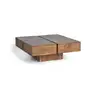 Image de Table basse - coloris naturel - bois d’acacia - 30x80x80 cm