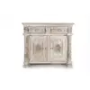 Image de Buffet 2 portes et 2 tiroirs - bois de manguier - blanc vielli -100x120x45
