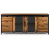 Image de Buffet En Bois Manguier Et Métal Noir
