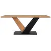 Image de Table À Manger En Bois D'acacia Et Métal