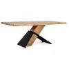 Image de Table à manger rectangulaire - Giner y Colomer - Bois dacacia - Métal - 200x100x76 cm