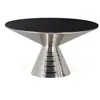 Image de Table Basse Verre Trempé Et Base Métallique 40x76 Cm