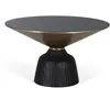 Image de Table Basse Plateau Verre Trempé Structure Aluminium