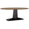 Image de Table À Manger Bois D'acacia Naturel Et Fer Noir 200cm