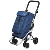 Image de Poussette De Marché 4 Roues 40l Bleu