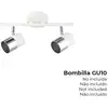 Image de Applique Pour 1 Ampoule Gu-10 Blanc Argenté