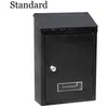 Image de Boîte à lettres - GENERIQUE - Modèle Standard - Acier - Noir - Murale - 2 clés incluses