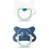 Image de Suavinex Sucette Anatomique +2m Night &amp Day Bleu Lot de 2