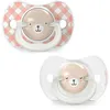 Image de Lot de 2 sucettes symétriques - SUAVINEX - Night&Day Wild&Free - SX Pro - 0 à 6 mois - Rose