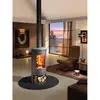 Image de Poele a bois panadero sydney 7 4 kw noir acier avec pierre naturelle 18250